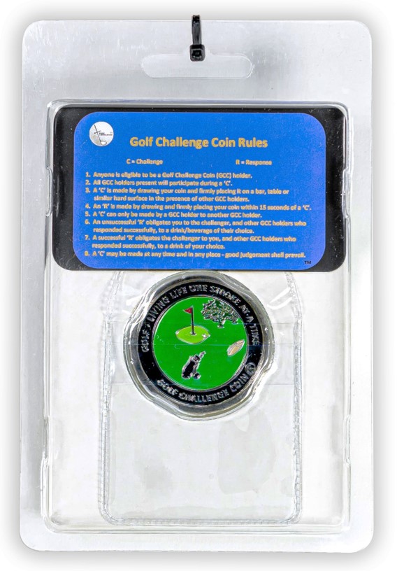 Tommy Burns Golf Challenge Coin with Rules Card